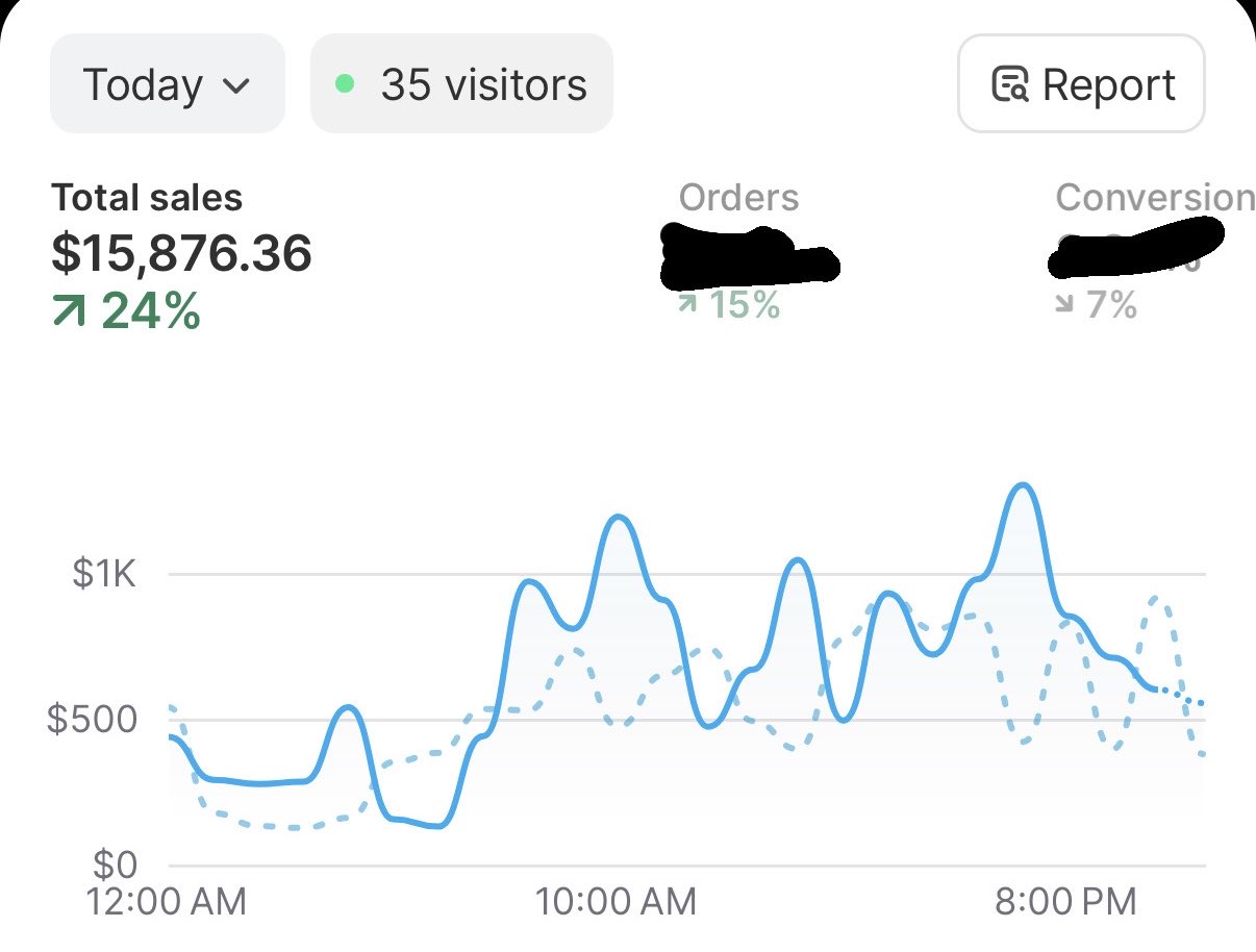 Genuine Shopify sales screenshot 02 supplied by ECOMMAXADS.